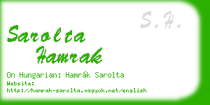 sarolta hamrak business card